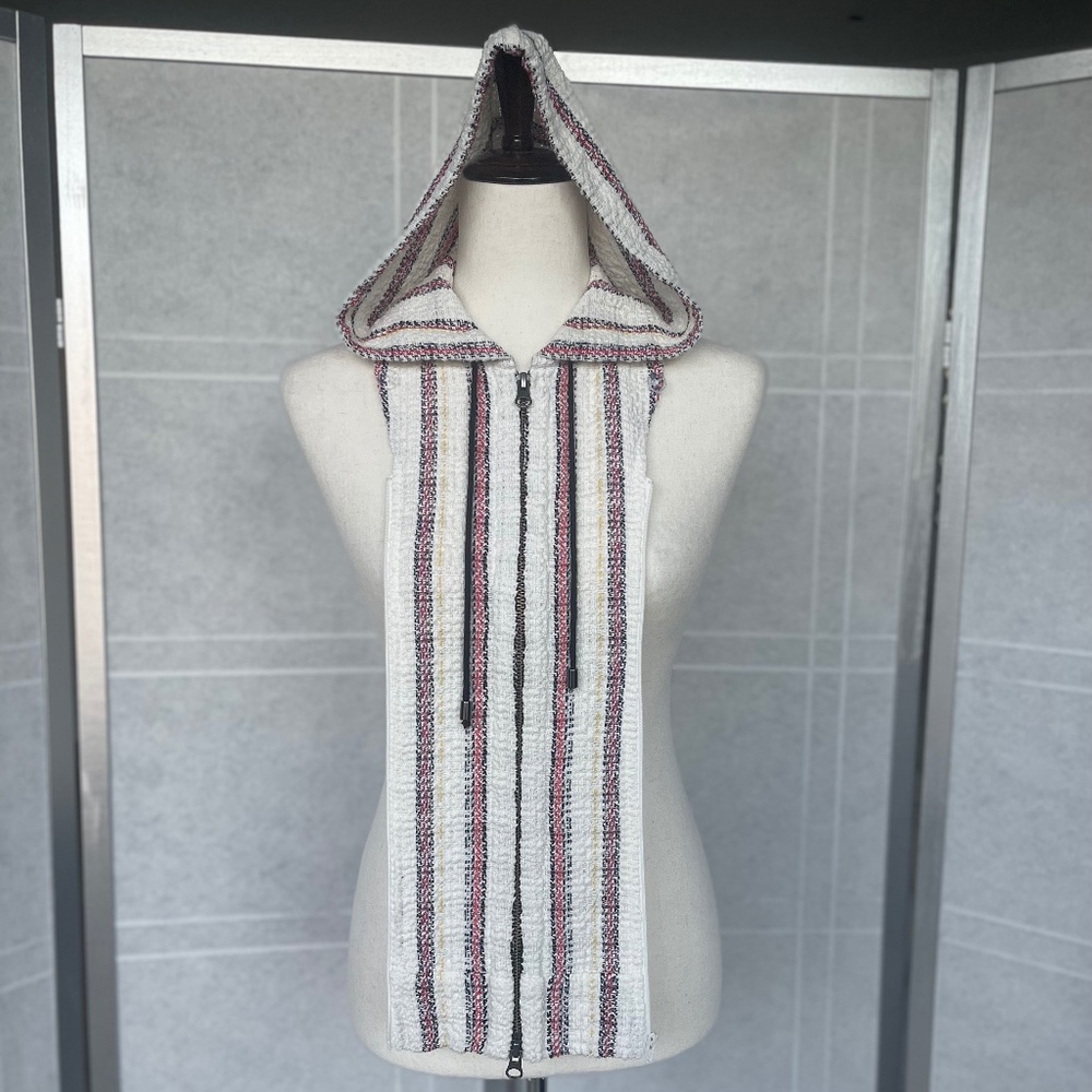 NWOT Veronica Beard Striped Hoodie Dickey sz O/S